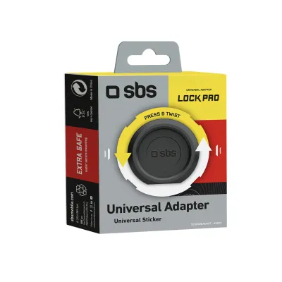 SBS - Univerzálny nalepovací adaptér LockPro, čierna