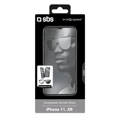 SBS - Tvrdené sklo Sunglasses pre iPhone 11/XR, strieborná