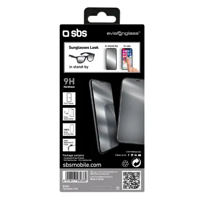 SBS - Tvrdené sklo Sunglasses pre iPhone 11/XR, strieborná