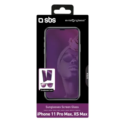 SBS - Tvrdené sklo Sunglasses pre iPhone 11 Pro Max/XS Max, fialová