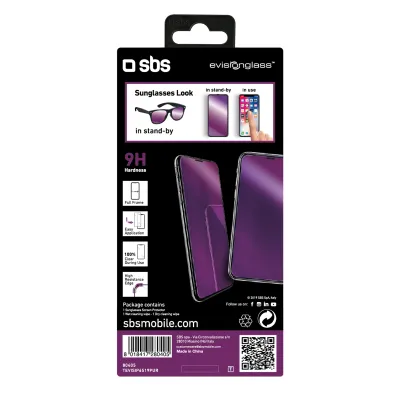 SBS - Tvrdené sklo Sunglasses pre iPhone 11 Pro Max/XS Max, fialová