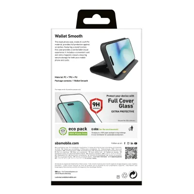 SBS - Puzdro Book Wallet Smooth pre iPhone 16 Pro, čierna