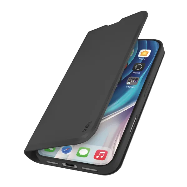 SBS - Puzdro Book Wallet Smooth pre iPhone 17 Pro, čierna