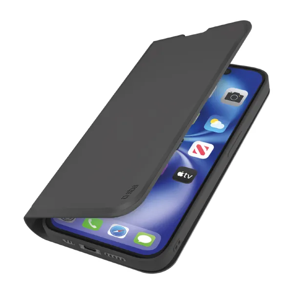 SBS - Puzdro Book Wallet Smooth pre iPhone 17e/16e, čierna