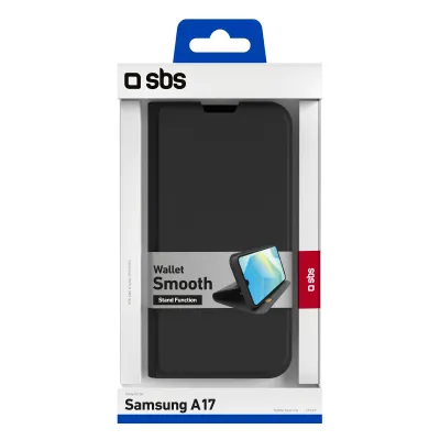 SBS - Puzdro Book Wallet Smooth pre Samsung Galaxy A17 5G, čierna