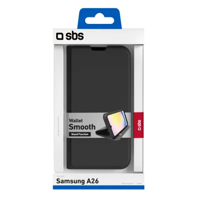 SBS - Puzdro Book Wallet Smooth pre Samsung Galaxy A26, čierna