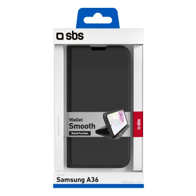 SBS - Puzdro Book Wallet Smooth pre Samsung Galaxy A36/A56, čierna