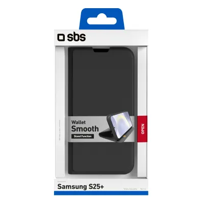SBS - Puzdro Book Wallet Smooth pre Samsung Galaxy S25+, čierna