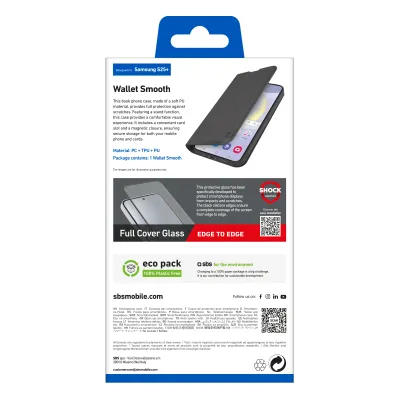 SBS - Puzdro Book Wallet Smooth pre Samsung Galaxy S25+, čierna
