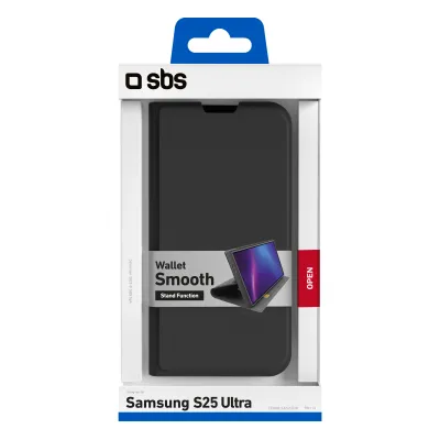 SBS - Puzdro Book Wallet Smooth pre Samsung Galaxy S25 Ultra, čierna