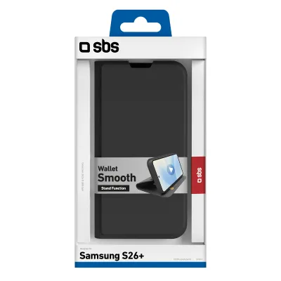 SBS - Puzdro Book Wallet Smooth pre Samsung Galaxy S26+, čierna