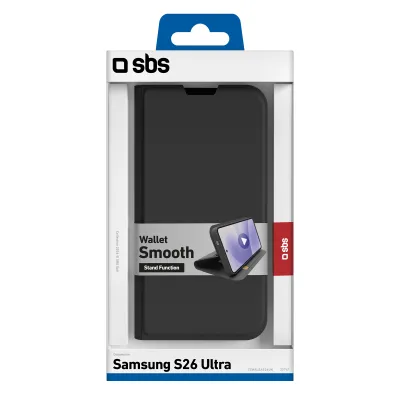 SBS - Puzdro Book Wallet Smooth pre Samsung Galaxy S26 Ultra, čierna
