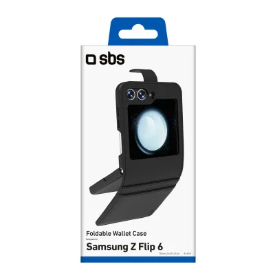 SBS - Puzdro Wallet Stand pre Samsung Galaxy Z Flip6/7 FE, čierna