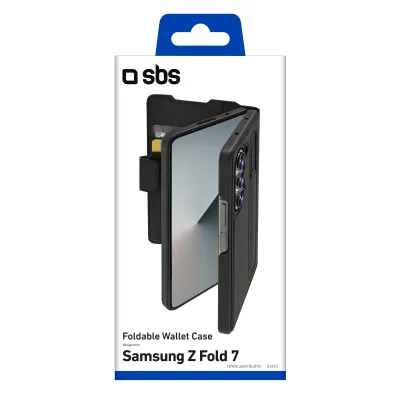 SBS - Puzdro Wallet Stand pre Samsung Galaxy Z Fold7, čierna
