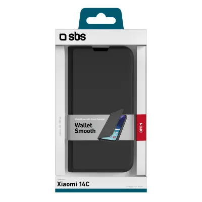SBS - Puzdro Book Wallet Smooth pre Xiaomi 14C, čierna