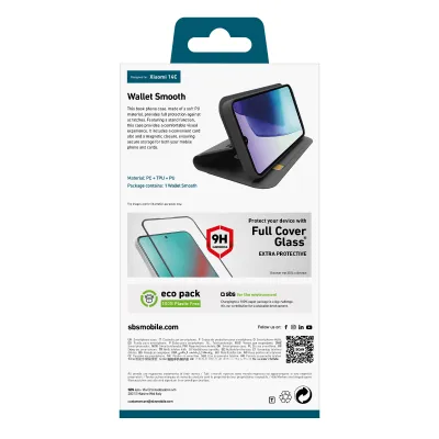 SBS - Puzdro Book Wallet Smooth pre Xiaomi 14C, čierna