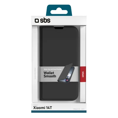 SBS - Puzdro Book Wallet Smooth pre Xiaomi 14T, čierna