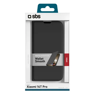 SBS - Puzdro Book Wallet Smooth pre Xiaomi 14T Pro, čierna