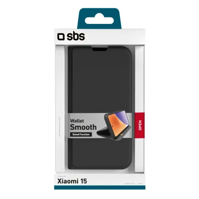 SBS - Puzdro Book Wallet Smooth pre Xiaomi 15, čierna