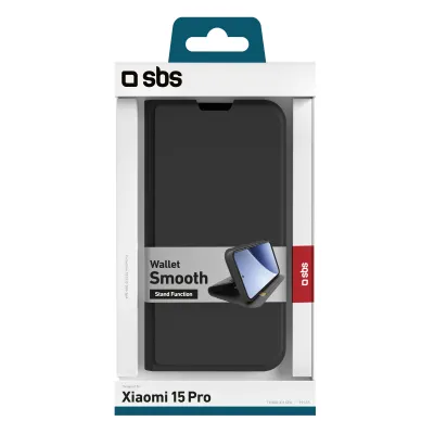 SBS - Puzdro Book Wallet Smooth pre Xiaomi 15 Pro, čierna