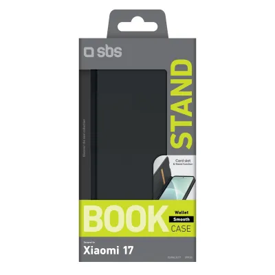 SBS - Puzdro Book Wallet Smooth pre Xiaomi 17, čierna