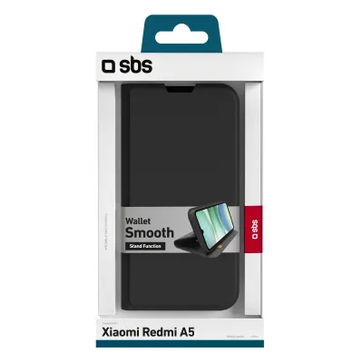 SBS - Puzdro Book Wallet Smooth pre Xiaomi Redmi A5, čierna