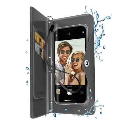 SBS - Univerzálne puzdro Water Wallet pre smartfóny do 6,8'', čierna