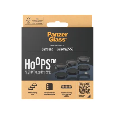 PanzerGlass - Ochranný kryt objektívu Hoops pre Samsung Galaxy A35 5G, čierna