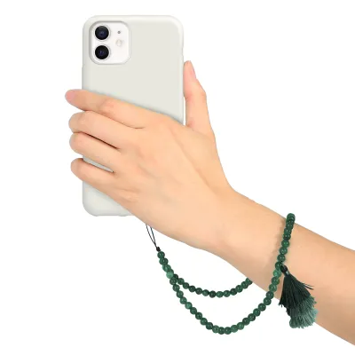 SBS - Korálky pre smartfón Winter Smart Beads, zelená