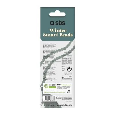 SBS - Korálky pre smartfón Winter Smart Beads, zelená