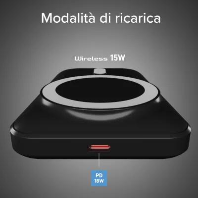 SBS - PowerBank 10000 mAh 15 W, Frezee Mag, s chladiacim ventilátorom, čierna