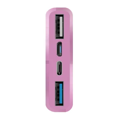 SBS - PowerBank 10000 mAh 10 W, Intelligent Charge, USB-C/2x USB-A, ružová