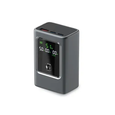 SBS - PowerBank 10000 mAh 35 W, Power Delivery, LCD, 2x USB-C/USB-A, čierna