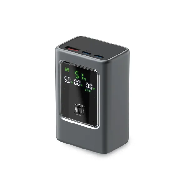 SBS - PowerBank 10000 mAh 35 W, Power Delivery, LCD, 2x USB-C/USB-A, čierna