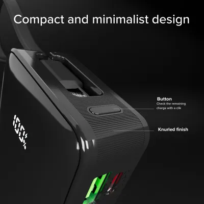 SBS - Powerbank 10000 mAh 20 W, Power Delivery, LCD, s integrovaným káblom, 2x USB-C/USB-A, čierna