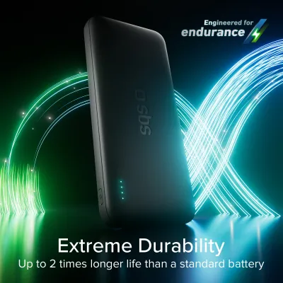 SBS - PowerBank 10000 mAh 10 W, Infinity, LiFePO4, USB-C/USB-A, čierna