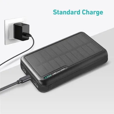 SBS - PowerBank 20000 mAh 10 W, Intelligent Charge, Solar, USB-C/2x USB-A, čierna