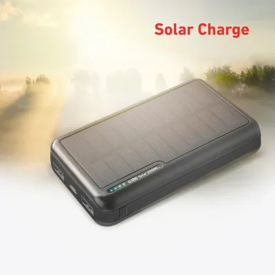SBS - PowerBank 20000 mAh 10 W, Intelligent Charge, Solar, USB-C/2x USB-A, čierna