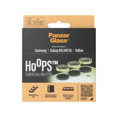 PanzerGlass - Ochranný kryt objektívu Hoops pre Samsung Galaxy A15/A15 5G, žltá