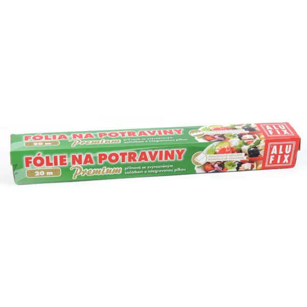 Alufix - Fólia na potraviny 20m s pilkou PREMIUM, predrol.koniec, krabička