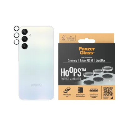 PanzerGlass - Ochranný kryt objektívu Hoops pre Samsung Galaxy A25 5G, svetlá modrá