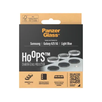 PanzerGlass - Ochranný kryt objektívu Hoops pre Samsung Galaxy A25 5G, svetlá modrá