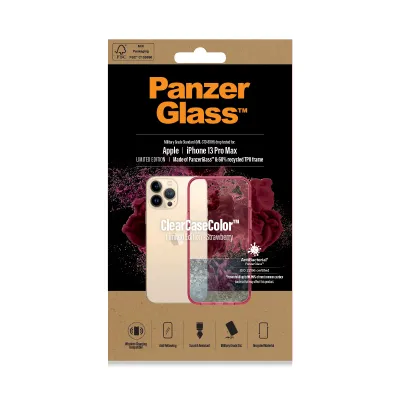 PanzerGlass - Puzdro ClearCaseColor AB pre iPhone 13 Pro Max, strawberry