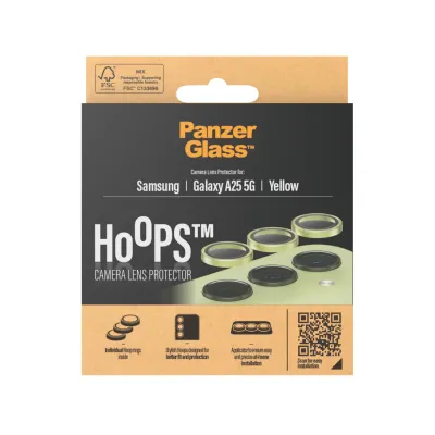PanzerGlass - Ochranný kryt objektívu Hoops pre Samsung Galaxy A25 5G, žltá