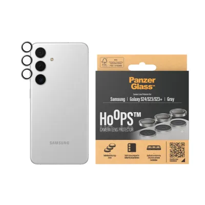 PanzerGlass - Ochranný kryt objektívu Hoops pre Samsung Galaxy S24/S23/S23+, šedá