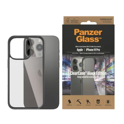 PanzerGlass - Puzdro ClearCase pre iPhone 14 Pro, čierna