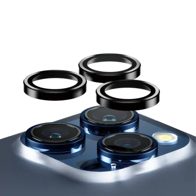 PanzerGlass - Ochranný kryt objektívu fotoaparátu Hoops pre iPhone 15 Pro/15 Pro Max, čierna