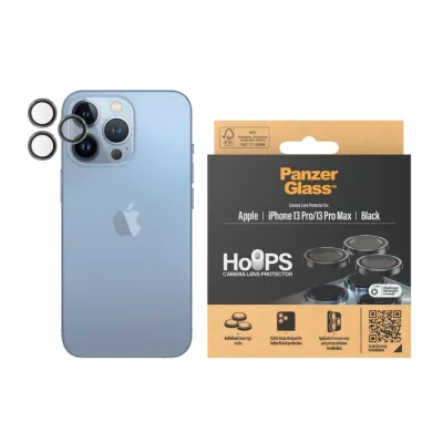PanzerGlass - Ochranný kryt objektívu Hoops pre iPhone 13 Pro/13 Pro Max, čierna