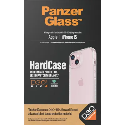 PanzerGlass - Puzdro HardCase D3O pre iPhone 15, transparentná