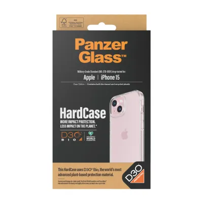 PanzerGlass - Puzdro HardCase D3O pre iPhone 15, transparentná